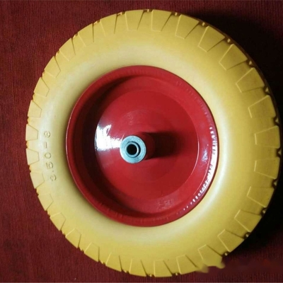 Rim Small Rubber Pneumatic Wheel plástico de acero 3.50-8 para el carro de jardín