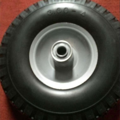 Rueda plástica sólida de goma dura 410/350-4 de la PU de la rueda de goma 300-4