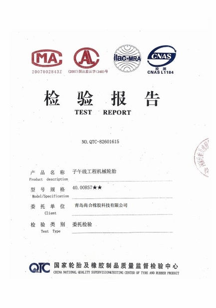 China Qingdao Shanghe Rubber Technology Co., Ltd Certificaciones